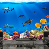 Fotobehang - Onderwater , multi kleur Fotobehang - Onderwater , multi kleur
