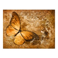 Fotobehang - Vlinder in het bruin , beige