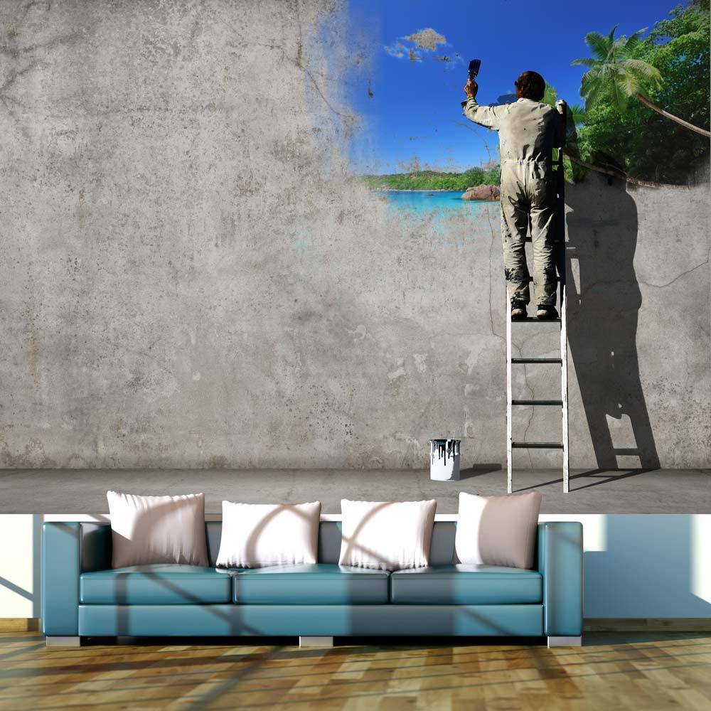 meesterwerk Grote waanidee bungeejumpen Fotobehang - Creative process - Banksy - Karo-art VOF