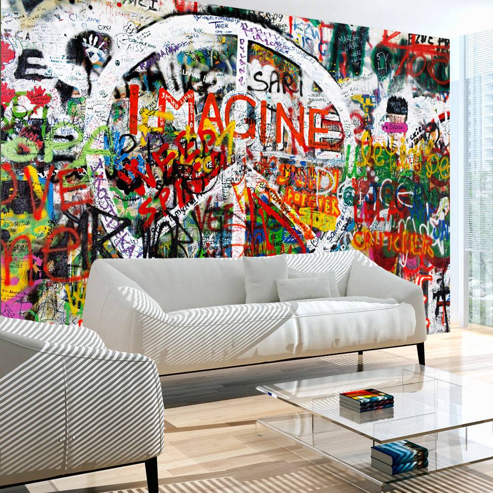 Fotobehang - Hippie Graffiti afbeelding