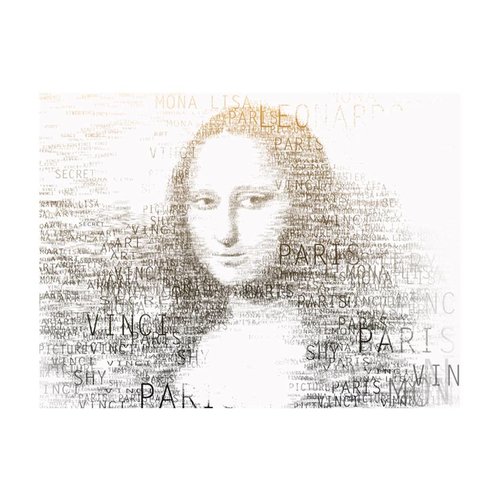Fotobehang - Leonardo da Vinci's dagboek, Mona Lisa , beige zwart