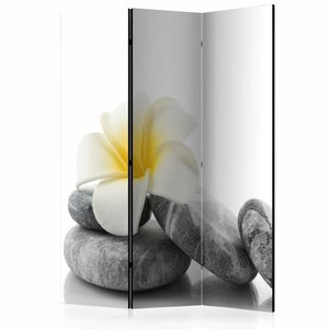 Vouwscherm / Kamerscherm - Witte Lotus  135x172cm  gemonteerd geleverd, dubbelzijdig geprint