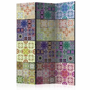 Vouwscherm / Kamerscherm - Patronen en kleuren 135x172cm gemonteerd geleverd, dubbelzijdig geprint