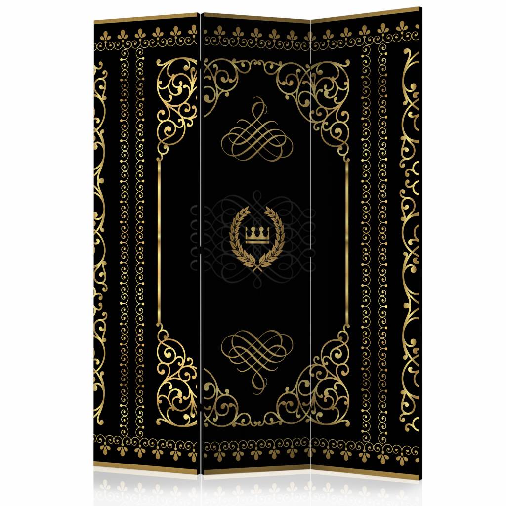 Vouwscherm / Kamerscherm - Charme van de nacht, zwart 135x172cm gemonteerd geleverd, dubbelzijdig geprint afbeelding
