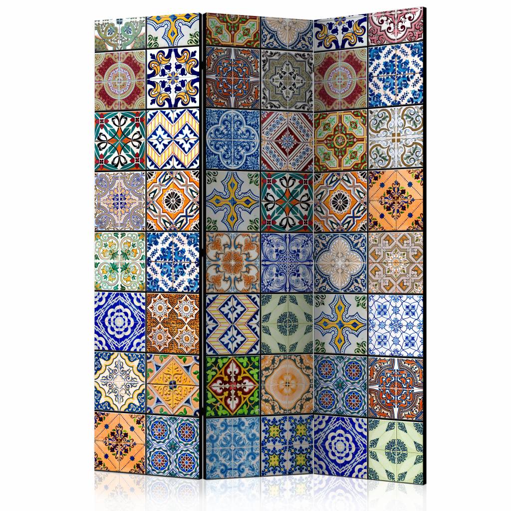 Vouwscherm / Kamerscherm - Kleuren 135x172cm , gemonteerd geleverd, dubbelzijdig geprint afbeelding