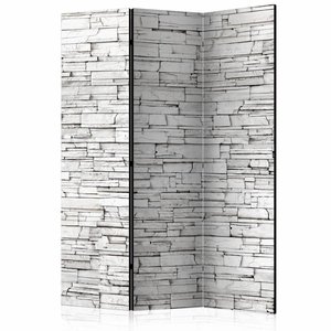 Vouwscherm / Kamerscherm - Witte muur 135x172cm, gemonteerd geleverd, dubbelzijdig geprint