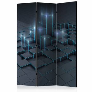 Vouwscherm / Kamerscherm - In het zwart 135x172cm , gemonteerd geleverd, dubbelzijdig geprint