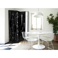 Vouwscherm / Kamerscherm - Zwarte elegancy 135x172cm , gemonteerd geleverd , dubbelzijdig geprint Vouwscherm / Kamerscherm - Zwarte elegancy 135x172cm , gemonteerd geleverd , dubbelzijdig geprint