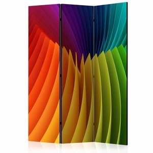 Vouwscherm / Kamerscherm - Regenboog scherm 135x172cm , gemonteerd geleverd , dubbelzijdig geprint
