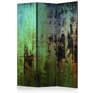 Vouwscherm / Kamerscherm - Groene mysterie 135X172cm , gemonteerd geleverd   dubbelzijdig geprint