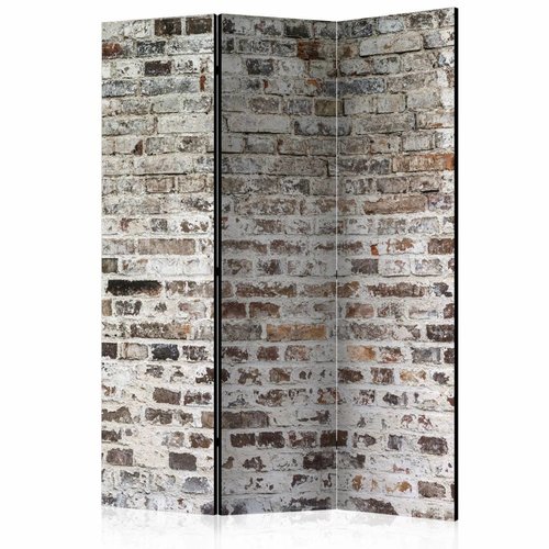 Vouwscherm / Kamerscherm - Oude stenen muur 135x172cm , gemonteerd geleverd   dubbelzijdig geprint