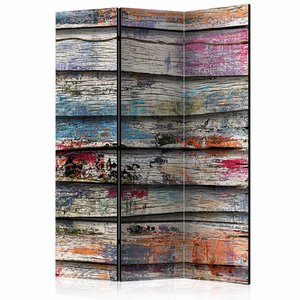 Vouwscherm / Kamerscherm - Hout van kleur  135x172cm , gemonteerd geleverd   dubbelzijdig geprint