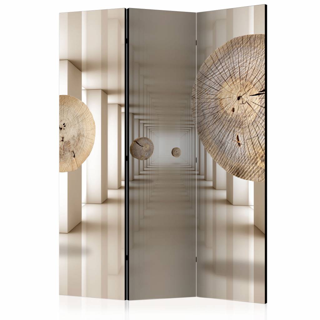 Vouwscherm / Kamerscherm - Futuristisch bos 135x172cm, gemonteerd geleverd dubbelzijdig geprint afbeelding