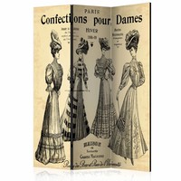 Vouwscherm / Kamerscherm - Dames Confectie 135x172cm, gemonteerd geleverd dubbelzijdig geprint Vouwscherm / Kamerscherm - Dames Confectie 135x172cm, gemonteerd geleverd dubbelzijdig geprint