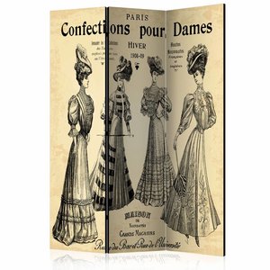 Vouwscherm / Kamerscherm - Dames Confectie 135x172cm, gemonteerd geleverd  dubbelzijdig geprint