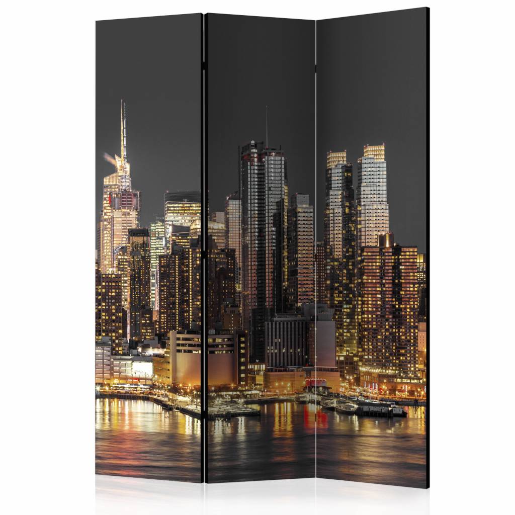 Vouwscherm / Kamerscherm - New York in Twilight 135x172cm , gemonteerd geleverd, dubbelzijdig geprin Vouwscherm / Kamerscherm - New York in Twilight 135x172cm , gemonteerd geleverd, dubbelzijdig geprin