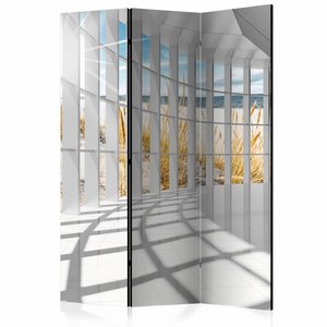 Vouwscherm / Kamerscherm - Zeezicht 135x172cm , gemonteerd geleverd  dubbelzijdig geprint