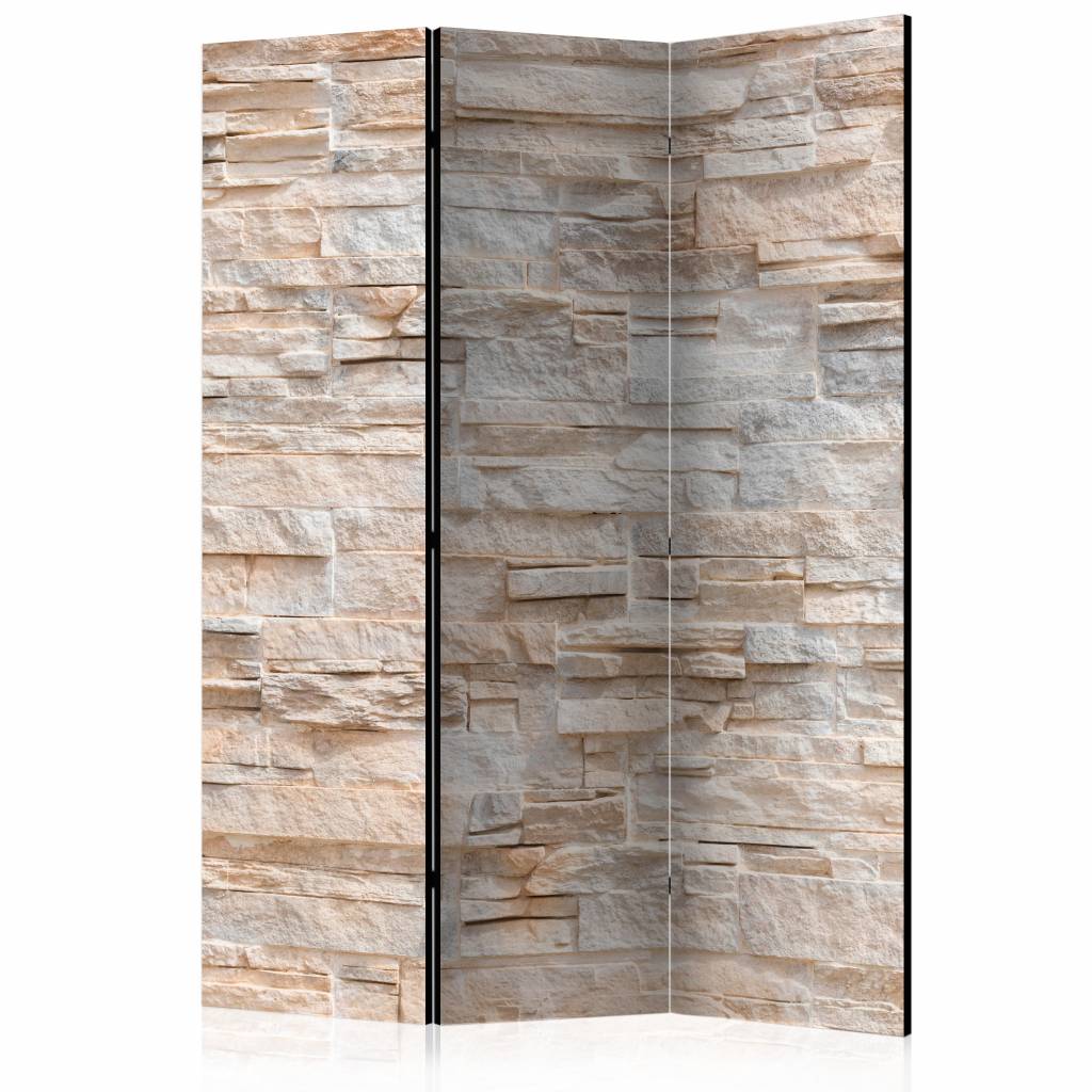 Vouwscherm / Kamerscherm - Sier stenen 135x172cm , gemonteerd geleverd dubbelzijdig geprint afbeelding