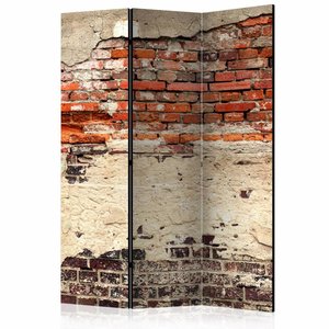 Vouwscherm / Kamerscherm - Stads muur 135x172cm , gemonteerd geleverd  dubbelzijdig geprint