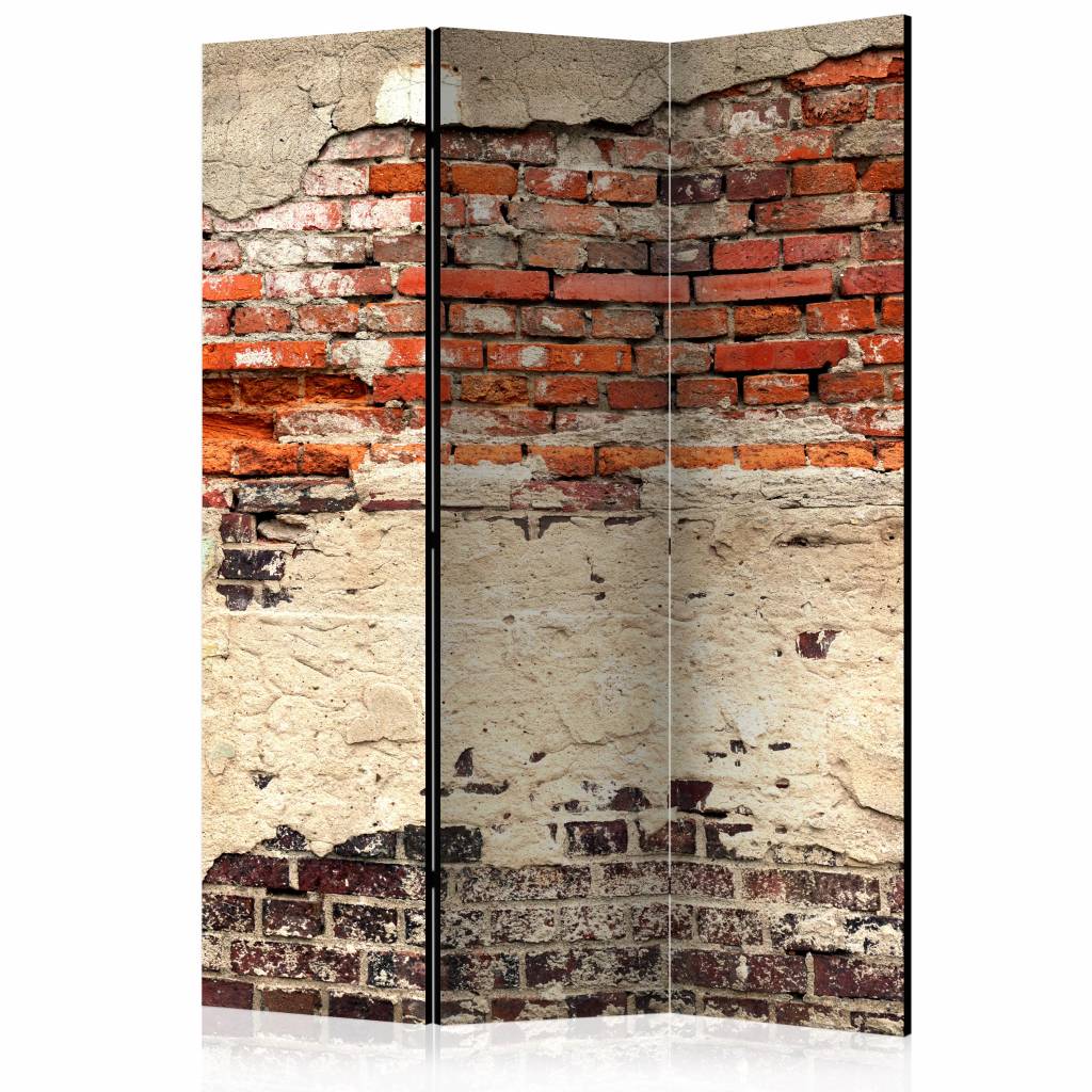 Vouwscherm / Kamerscherm - Stads muur 135x172cm , gemonteerd geleverd dubbelzijdig geprint afbeelding