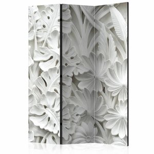 Vouwscherm / Kamerscherm - Bloemen in het wit 135x172cm , gemonteerd geleverd  dubbelzijdig geprint