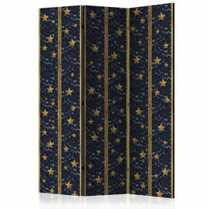 Vouwscherm / Kamerscherm - Sterrenhemel in kant 135x172 cm , gemonteerd geleverd  dubbelzijdig geprint
