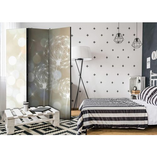 Vouwscherm / Kamerscherm - Ballade voor de paardenbloem 135x172 cm , gemonteerd geleverd  dubbelzijdig geprint Vouwscherm / Kamerscherm - Ballade voor de paardenbloem 135x172 cm , gemonteerd geleverd  dubbelzijdig geprint