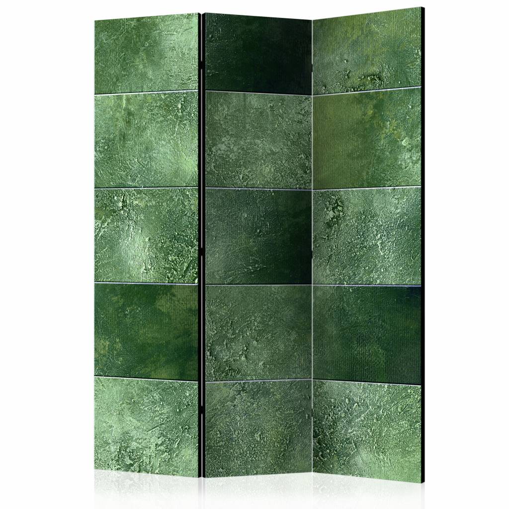 Vouwscherm / Kamerscherm - Groene puzzel 135x172 cm , gemonteerd geleverd dubbelzijdig geprint afbeelding