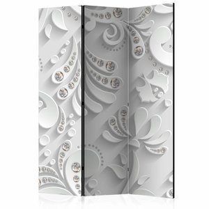 Vouwscherm / Kamerscherm - Bloemen in Kristallen135x172cm, gemonteerd geleverd, dubbelzijdig geprint