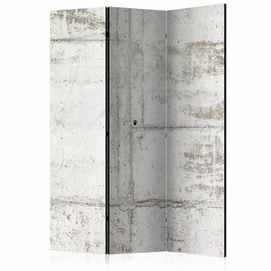 Vouwscherm / Kamerscherm - Muur van beton 135x172 cm , gemonteerd geleverd  dubbelzijdig geprint