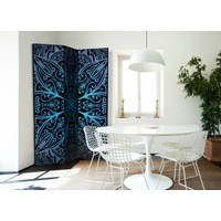 Vouwscherm - Veren, blauw 135x172cm Vouwscherm - Veren, blauw 135x172cm