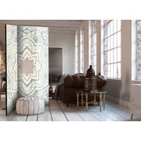Vouwscherm / Kamerscherm - Winter Mandala 135x172 cm , gemonteerd geleverd dubbelzijdig geprint Vouwscherm / Kamerscherm - Winter Mandala 135x172 cm , gemonteerd geleverd dubbelzijdig geprint