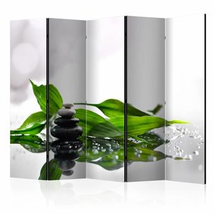 Vouwscherm / Kamerscherm - Kalmte, Zen 225x172cm , gemonteerd geleverd   dubbelzijdig geprint