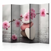 Vouwscherm / Kamerscherm - Zen bloemen 225x172cm , gemonteerd geleverd, dubbelzijdig geprint Vouwscherm / Kamerscherm - Zen bloemen 225x172cm , gemonteerd geleverd, dubbelzijdig geprint