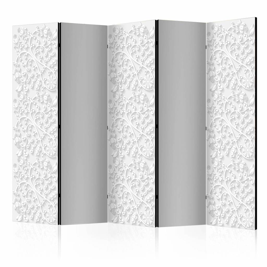 Vouwscherm / Kamerscherm - Bloemenmotief 225x172cm , gemonteerd geleverd, dubbelzijdig geprint afbeelding