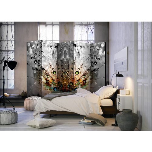 Vouwscherm / Kamerscherm - Magische ochtend dauw  225x172cm  , gemonteerd geleverd, dubbelzijdig geprint
