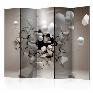 Vouwscherm / Kamerscherm - Bevrijd met 225x172cm  , gemonteerd geleverd, dubbelzijdig geprint