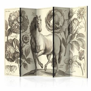 Vouwscherm / Kamerscherm - Paard 225x172cm  , gemonteerd geleverd, dubbelzijdig geprint Vouwscherm / Kamerscherm - Paard 225x172cm  , gemonteerd geleverd, dubbelzijdig geprint