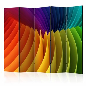 Vouwscherm / Kamerscherm - Regenboog  225x172cm  , gemonteerd geleverd, dubbelzijdig geprint Vouwscherm / Kamerscherm - Regenboog  225x172cm  , gemonteerd geleverd, dubbelzijdig geprint