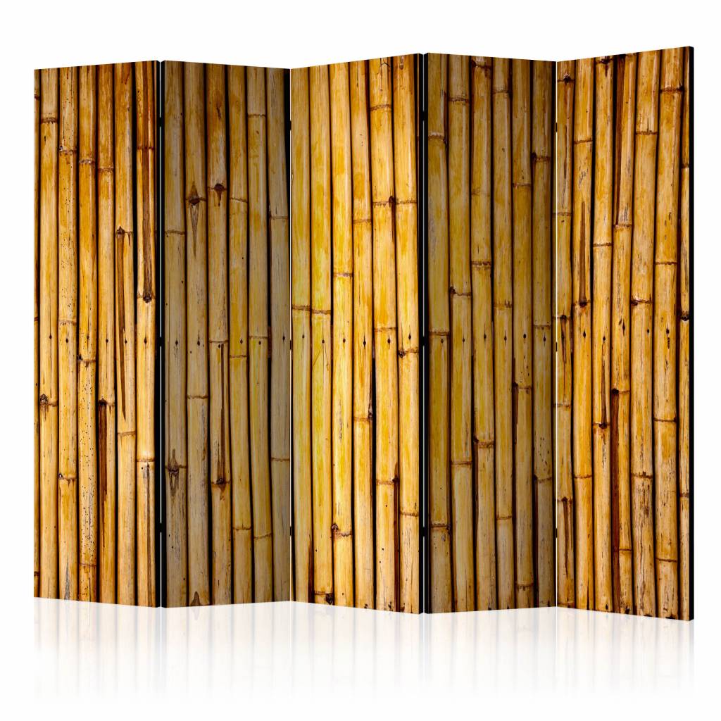 Vouwscherm / Kamerscherm - Bamboe tuin 225x172cm , gemonteerd geleverd, dubbelzijdig geprint afbeelding
