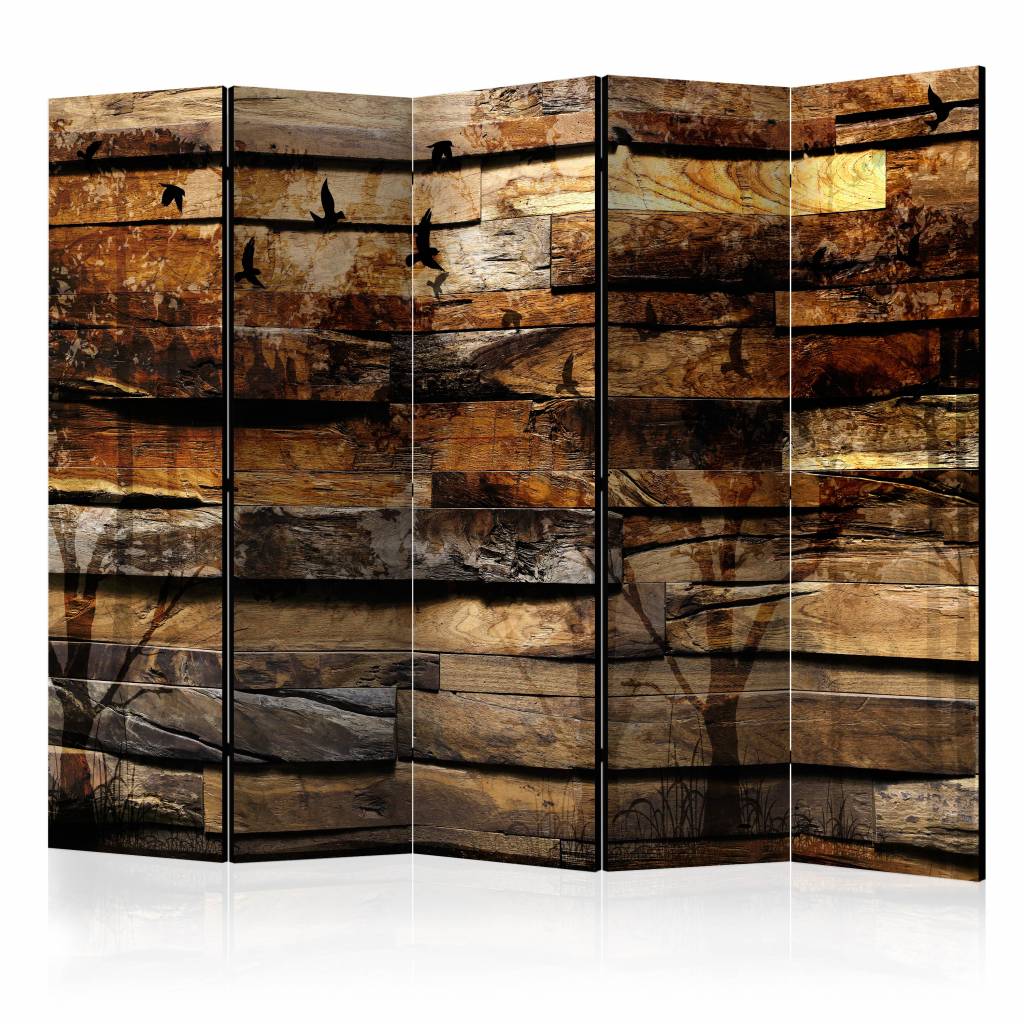 Vouwscherm / Kamerscherm - Reflectie van de natuur 225x172cm , gemonteerd geleverd, dubbelzijdig geprint afbeelding