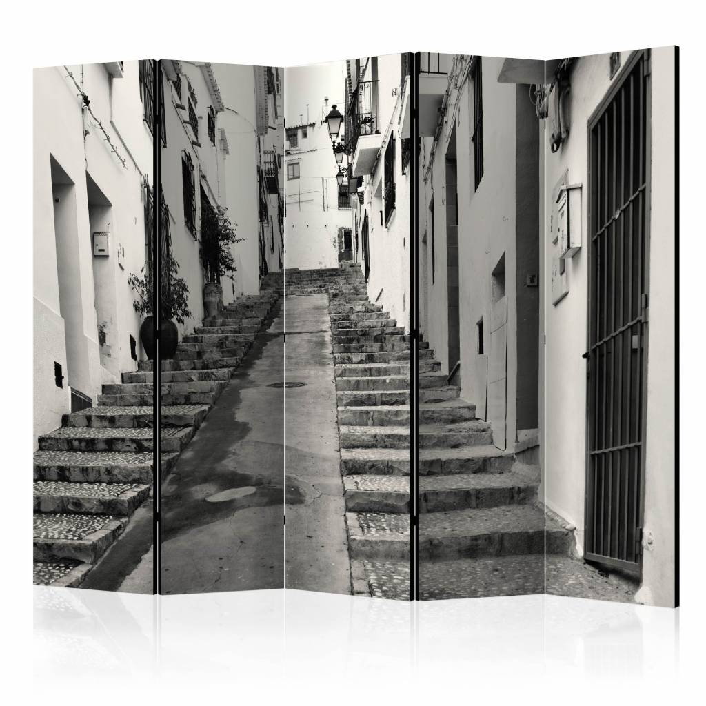 Vouwscherm / Kamerscherm - Oude binnenstad van Altea 225x172cm , gemonteerd geleverd, dubbelzijdig geprint afbeelding