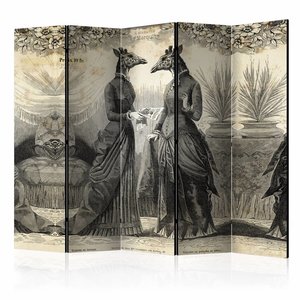 Vouwscherm / Kamerscherm - Gesprekken 225x172cm  , gemonteerd geleverd, dubbelzijdig geprint Vouwscherm / Kamerscherm - Gesprekken 225x172cm  , gemonteerd geleverd, dubbelzijdig geprint
