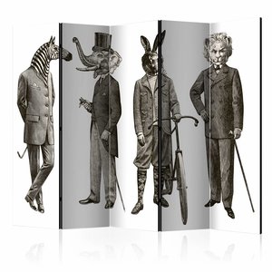 Vouwscherm / Kamerscherm - Elegante dierentuin 225x172cm  , gemonteerd geleverd, dubbelzijdig geprint Vouwscherm / Kamerscherm - Elegante dierentuin 225x172cm  , gemonteerd geleverd, dubbelzijdig geprint