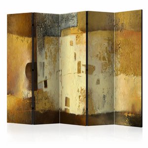 Vouwscherm / Kamerscherm - Gouden rariteit  225x172cm  , gemonteerd geleverd, dubbelzijdig geprint