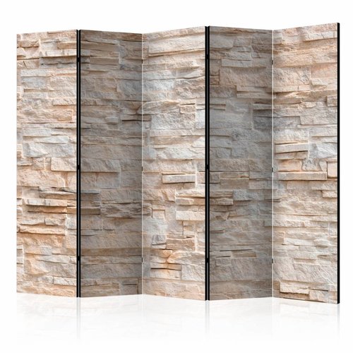 Vouwscherm / Kamerscherm - Stenen muur  225x172cm  , gemonteerd geleverd, dubbelzijdig geprint Vouwscherm / Kamerscherm - Stenen muur  225x172cm  , gemonteerd geleverd, dubbelzijdig geprint