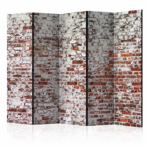 Vouwscherm / Kamerscherm - Stenen muur, 225x172cm  , gemonteerd geleverd, dubbelzijdig geprint Vouwscherm / Kamerscherm - Stenen muur, 225x172cm  , gemonteerd geleverd, dubbelzijdig geprint
