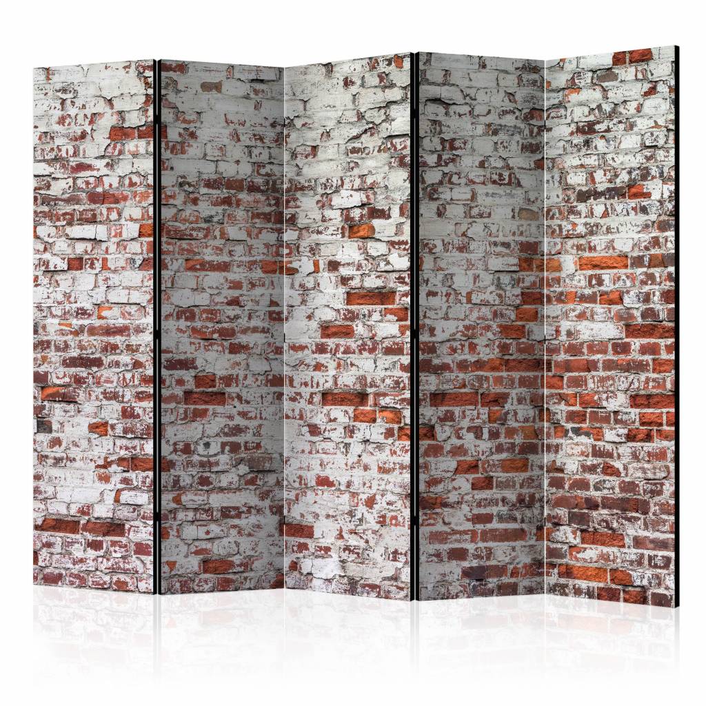 Vouwscherm / Kamerscherm - Stenen muur, 225x172cm , gemonteerd geleverd, dubbelzijdig geprint afbeelding