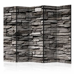 Vouwscherm / Kamerscherm - Stenen muur 225x172cm  , gemonteerd geleverd, dubbelzijdig geprint Vouwscherm / Kamerscherm - Stenen muur 225x172cm  , gemonteerd geleverd, dubbelzijdig geprint