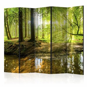 Vouwscherm / Kamerscherm - Het bos 225x172cm  , gemonteerd geleverd, dubbelzijdig geprint Vouwscherm / Kamerscherm - Het bos 225x172cm  , gemonteerd geleverd, dubbelzijdig geprint